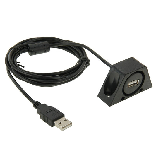USB 2.0 Male to Female Extension Cable with Car Flush Mount, Length: 2m by buy2fix