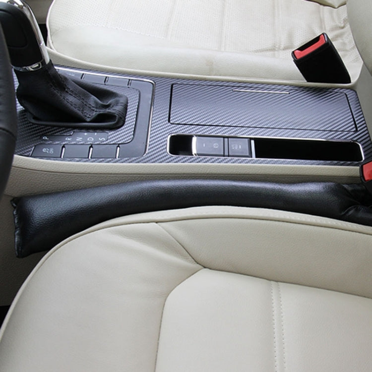 2 PCS Leather Car Seat Gap Filler, Size: 45x7x4.5cm(Black) by buy2fix