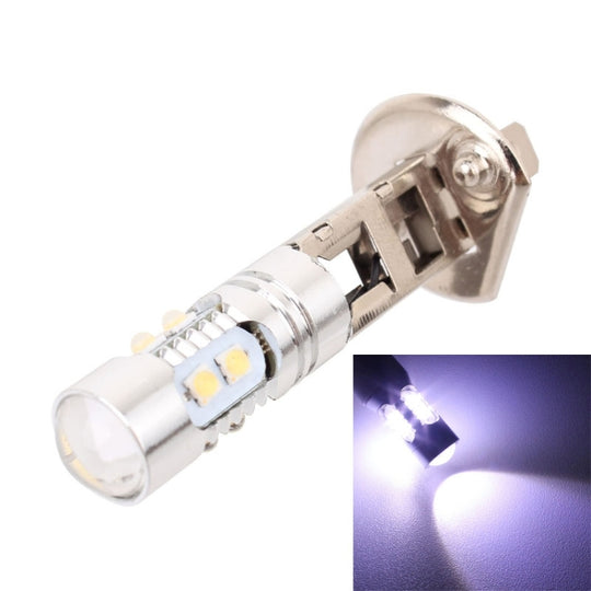 H1 50W 600LM 5500K Lumière blanche 10 SMD-2828-LED Feu antibrouillard de voiture, courant constant, DC12-24V (lumière blanche)