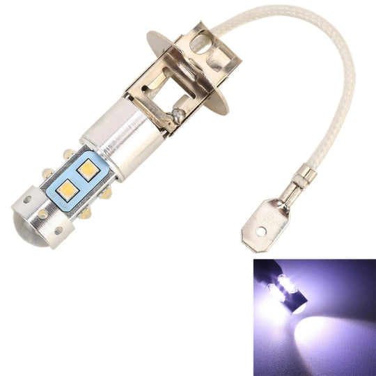 H3 50W 600LM 5500K Lumière blanche 10 SMD-2828-LED Feu antibrouillard de voiture, courant constant, DC12-24V (lumière blanche)