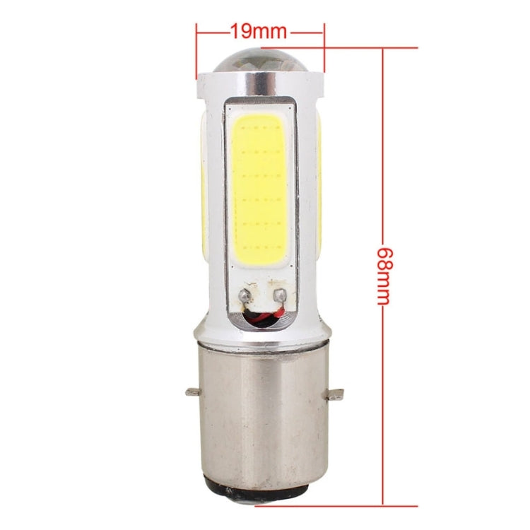 BA20D 1250LM 20W + 5W 5 x COB LED White Light Motorcycle Brake Light Lamp Bulb, DC 12V by buy2fix