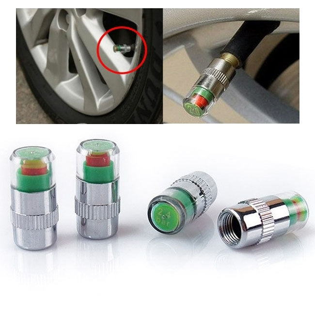 4 PCS 2.4 Bar Tire Pressure Detection Screw Cap - In Car by buy2fix | Online Shopping UK | buy2fix