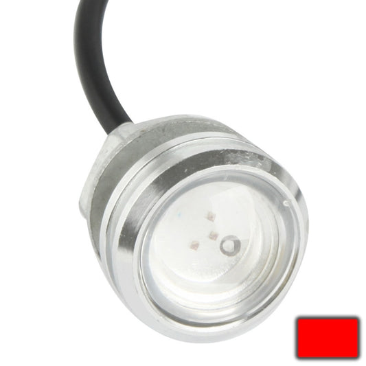 3W Waterproof Eagle Eye Light Red LED Light for Vehicles, Cable Length: 60cm(Silver) by buy2fix
