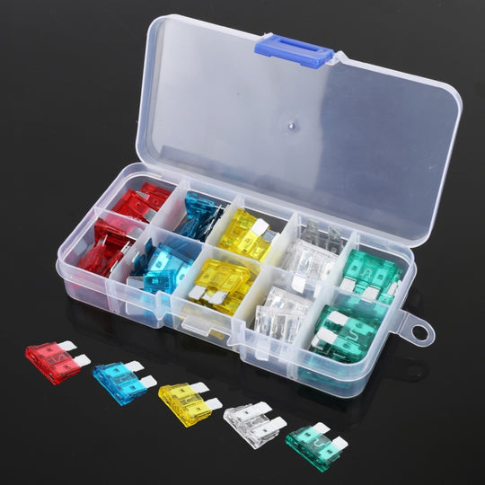 50 STÜCKE 10A / 15A / 20A / 25A / 30A Flachsicherungen Set für Autofahrzeuge