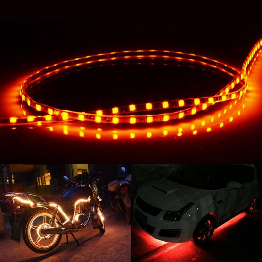 5 STÜCKE Normalerweise eingeschalteter Stil 45 LED 3528 SMD Wasserdichtes flexibles Auto-Streifenlicht für Autodekoration, DC 12 V, Länge: 45 cm