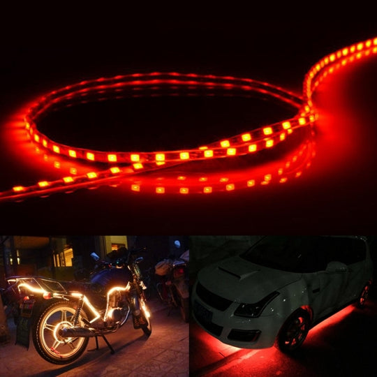 5 STÜCKE Flow Style 45 LED 3528 SMD Wasserdichtes flexibles Auto-Streifenlicht für Autodekoration, DC 12 V, Länge: 45 cm