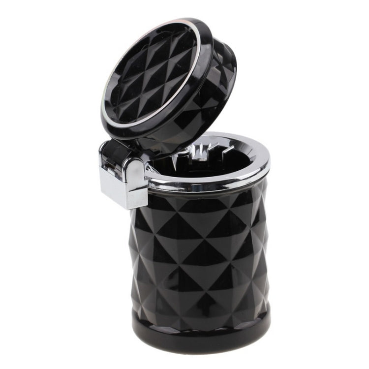 Diamond Facets Car Ashtray with LED Light(Black) by buy2fix