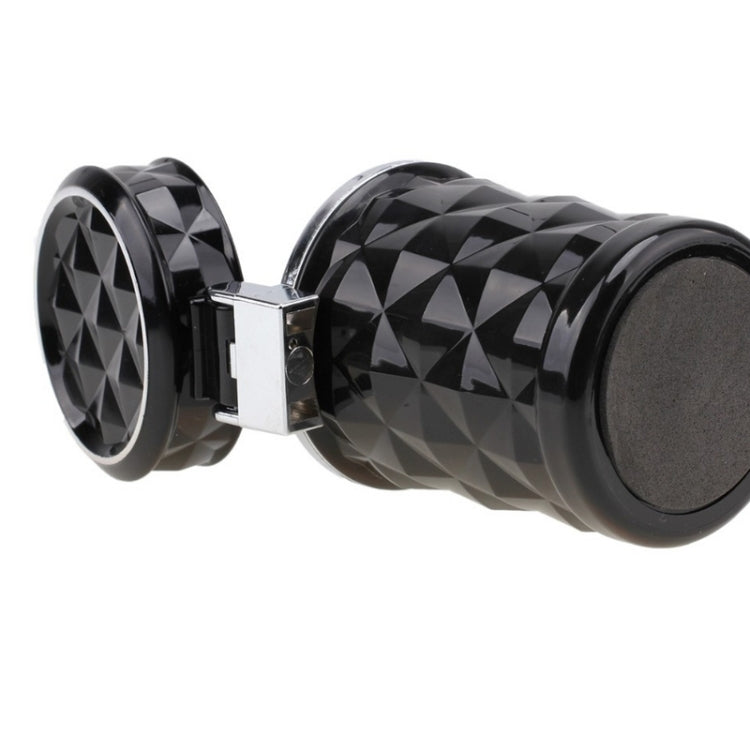 Diamond Facets Car Ashtray with LED Light(Black) by buy2fix