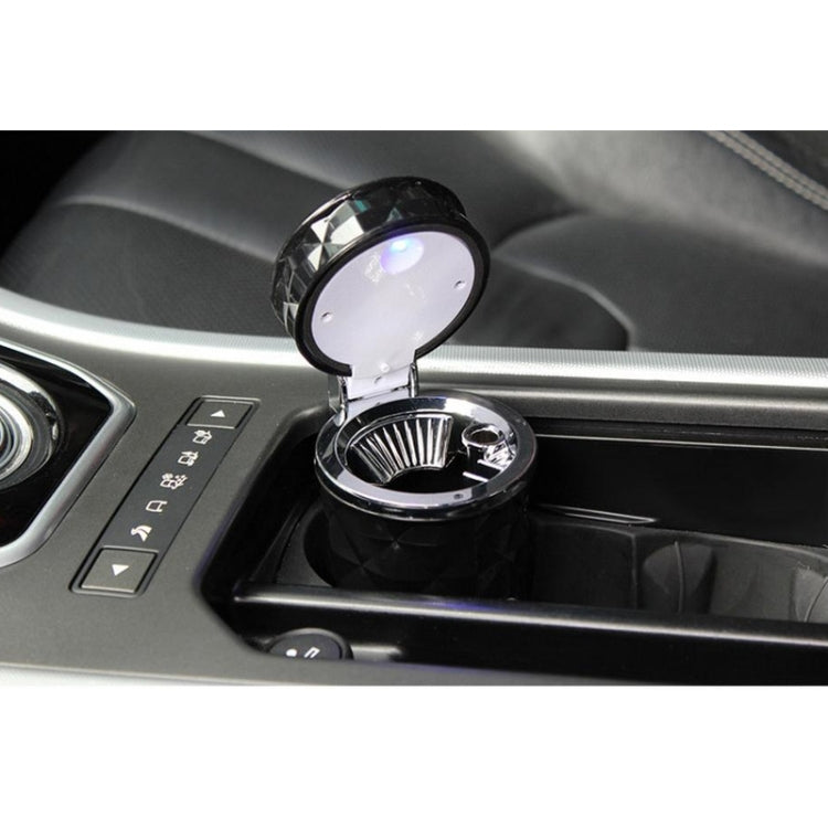 Diamond Facets Car Ashtray with LED Light(White) - Ashtrays by buy2fix | Online Shopping UK | buy2fix