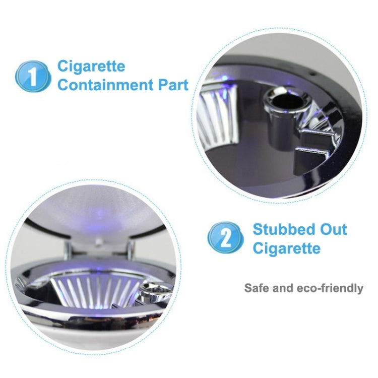 Diamond Facets Car Ashtray with LED Light(White) - Ashtrays by buy2fix | Online Shopping UK | buy2fix