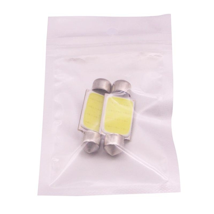 2 PCS 39mm 1.5W 80LM White Light 1 COB LED License Plate Reading Lights Car Light Bulb - Door Lights by buy2fix | Online Shopping UK | buy2fix