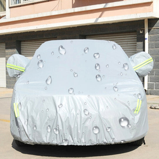 PEVA Anti-Dust Waterproof Sunproof Sedan Car Cover with Warning Strips, Fits Cars up to 4.5m(176 inch) in Length