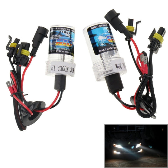 DC12V 35W H1 HID Xenon Light Lampe frontale étanche Super Vision à faisceau unique, température de couleur: 4300K, paquet de 2