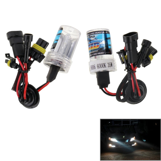 DC12V 35W HB4/9006 HID lampe frontale étanche à faisceau unique Super Vision, température de couleur: 6000K, paquet de 2