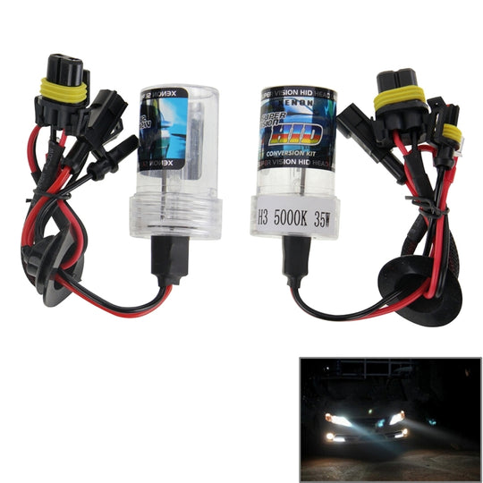 DC12V 35W H3 HID Xenon Light Lampe frontale étanche Super Vision à faisceau unique, température de couleur: 6000K, paquet de 2