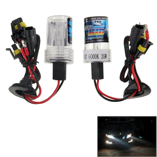 DC12V 35W H7 HID Xenon Light Lampe frontale étanche Super Vision à faisceau unique, température de couleur: 6000K, paquet de 2