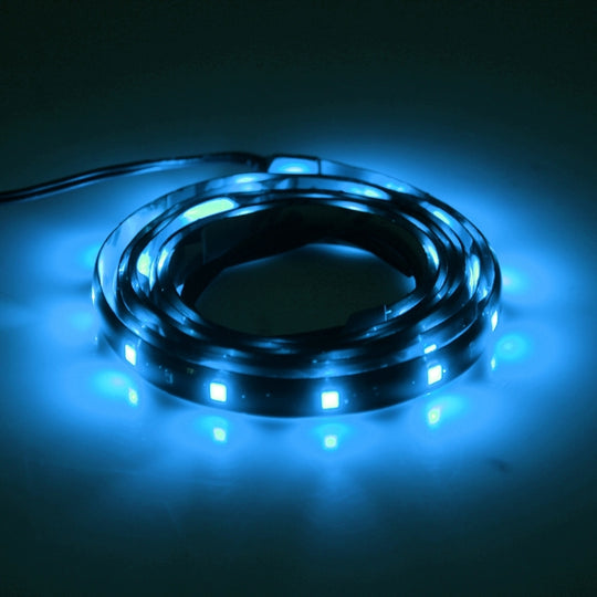 10 PCS 30 cm 15 LED bande lumineuse de voiture flexible étanche, DC 12 V (lumière bleue glacée)