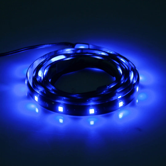 10 PCS 30cm 15 LED wasserdichtes flexibles Auto-Streifenlicht, DC 12V (blaues Licht)