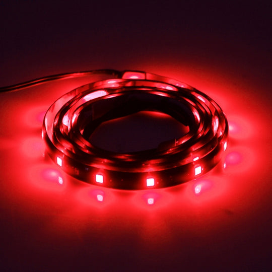 10 PCS 30 cm 15 LED bande lumineuse de voiture flexible étanche, DC 12 V (lumière rouge)