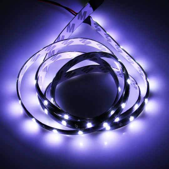 5 PCS 120 cm 60 LED bande lumineuse de voiture flexible étanche, DC 12 V (lumière blanche)