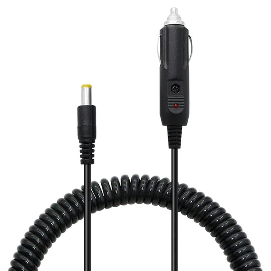 Adaptateur d'alimentation de voiture 2A 4,0 x 1,7 mm, câble enroulé, chargeur de voiture, longueur : 40-140 cm.