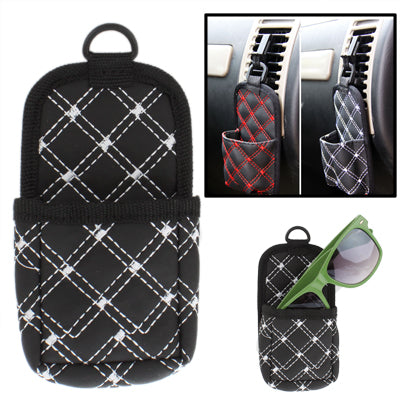 PU Leather Multifunctional Car Storage Pouch / Cell Phone Pocket(Black) by buy2fix