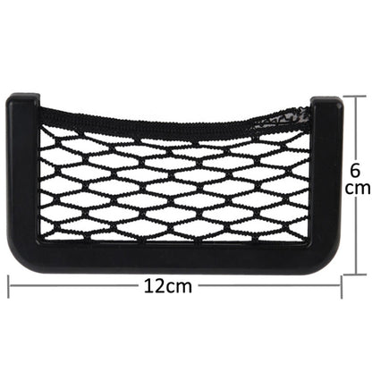 Car Net Pockets 12cm x 6cm Automotive Storage String Bag with Adhesive - Stowing Tidying by buy2fix | Online Shopping UK | buy2fix