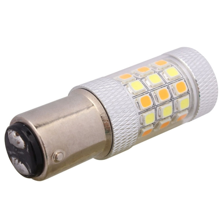 1157/BAY15D 8W 420LM White + Yellow Light 42 LED 2835 SMD Car Brake Light Steering Light Bulb, DC 12V - In Car by buy2fix | Online Shopping UK | buy2fix