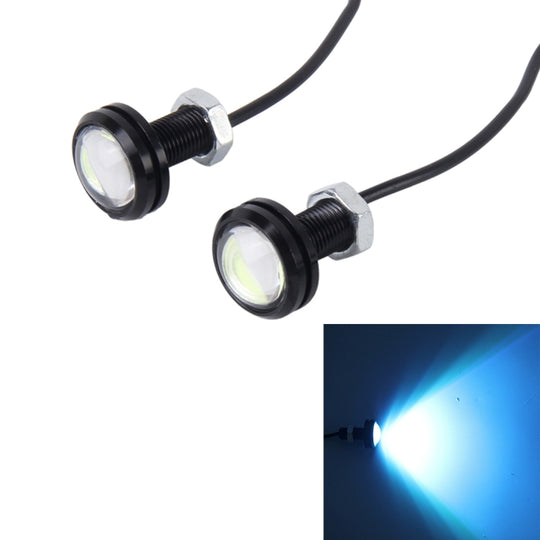 2 PCS 3W Lumière LED étanche Eagle Eye pour véhicules, longueur du câble: 60 cm (lumière bleue glacée)