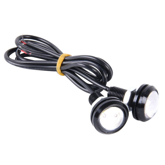 2 PCS 2x 3W 120LM Waterproof Eagle Eye light White LED Light for Vehicles, Cable Length: 60cm(Red) by buy2fix