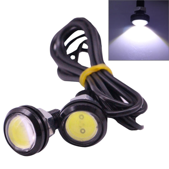 2 PCS 2x 3W 120LM Lumière LED blanche étanche Eagle Eye pour véhicules, longueur du câble: 60 cm (noir)