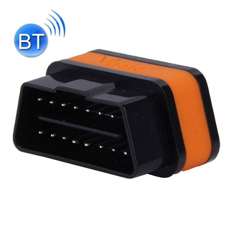 Vgate iCar II Super Mini ELM327 OBDII Bluetooth V3.0 Car Scanner Tool, Support Android OS, Support All OBDII Protocols(Orange + Black) - In Car by Vgate | Online Shopping UK | buy2fix