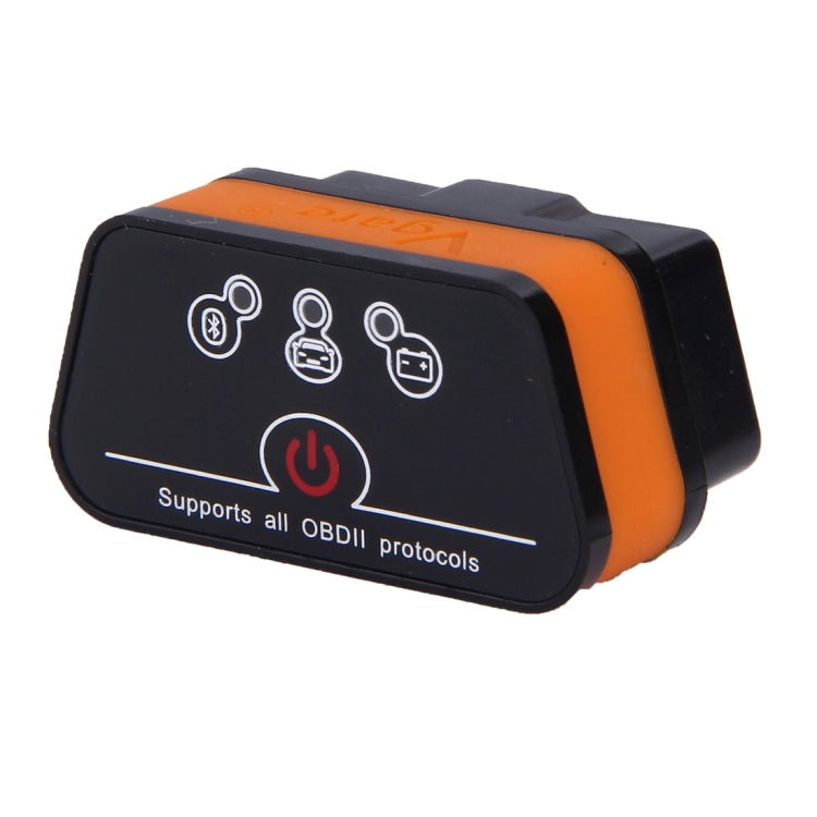 Vgate iCar II Super Mini ELM327 OBDII Bluetooth V3.0 Car Scanner Tool, Support Android OS, Support All OBDII Protocols(Orange + Black) - In Car by Vgate | Online Shopping UK | buy2fix