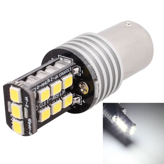 2 pièces 1156 3W LED 300LM SMD 2835 feu arrière de voiture/feu de secours pour véhicules, DC 12V (lumière blanche)