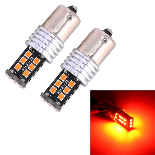 2 PCS 1156/BA15S 3W LED 300LM SMD 2835 Feu stop arrière de voiture pour véhicules, DC 12V (lumière rouge)