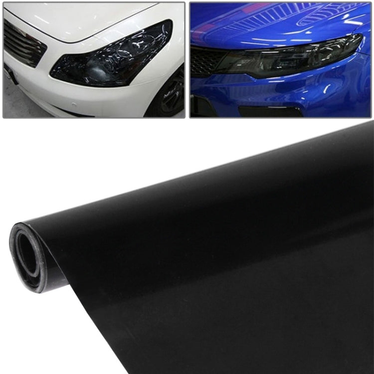 Protective Decoration Bright Surface Car Light Membrane /Lamp Sticker, Size: 195cm x 30cm (Matte Black) - Auto Film by buy2fix | Online Shopping UK | buy2fix