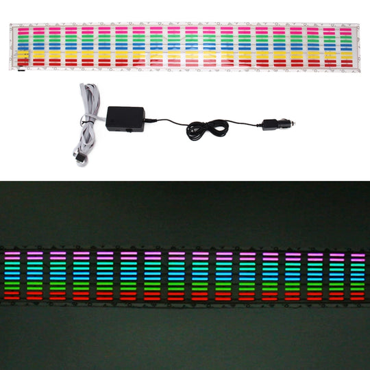 5 Farben Auto Musik Rhythmus Lampe Autoaufkleber Equalizer mit Autoladegerät, Größe: 70 cm x 16 cm