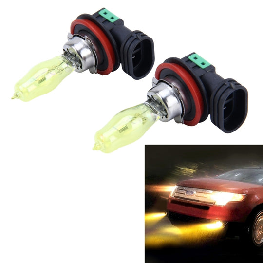 2 ampoules halogènes H11 HOD 12V 100W 2400 LM 3500K, phares à lumière jaune