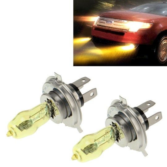 2 ampoules halogènes H4 HOD 12V 100W 2400 LM 3500K, phares à lumière jaune