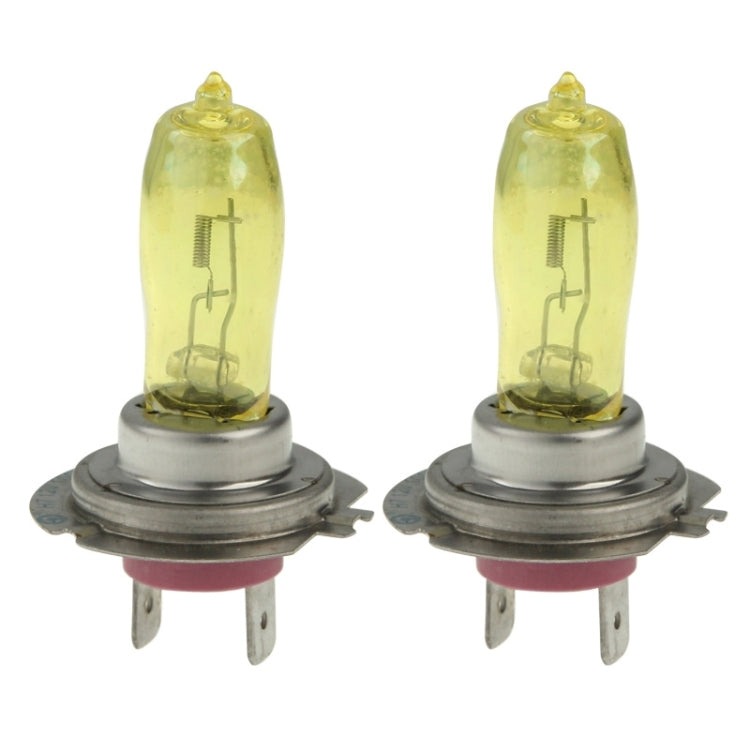 2 X H7 HOD Halogen Bulbs 12V 100W 2400 LM 3500K Yellow Light Headlights - In Car by buy2fix | Online Shopping UK | buy2fix