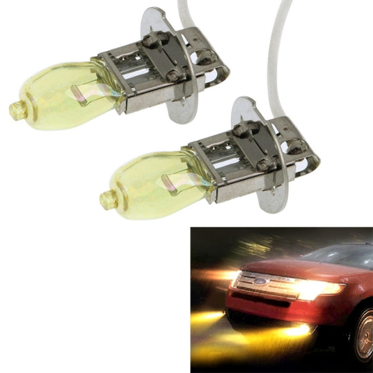 2 ampoules halogènes H3 HOD 12V 100W 2400 LM 3500K, phares à lumière jaune