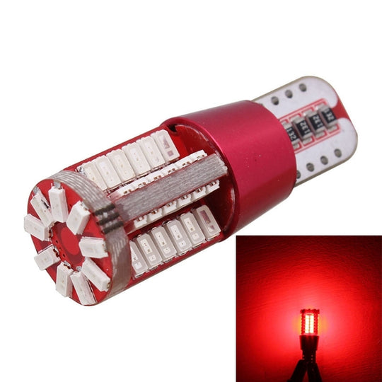 2 pièces T10 5W 285LM lumière rouge 57 SMD 4014 LED lampe de feux de gabarit de voiture Canbus sans erreur, DC 12V