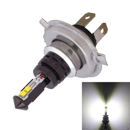 H4 20W 800LM lumière blanche 4 CREE XT-E LED ampoule de phare de voiture diurne, DC 12-24V