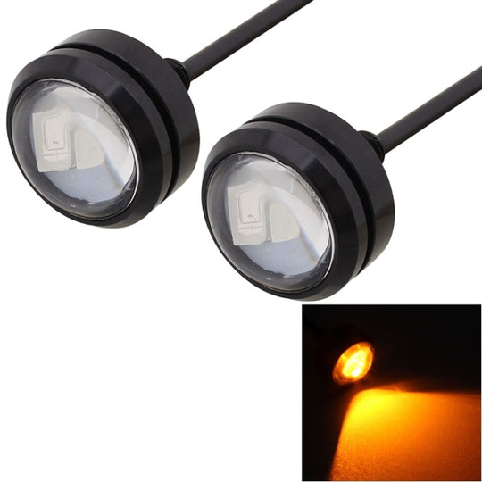 2 Stück 22,5 mm 1,5 W 150 lm gelbes Licht 3 LED SMD 5630 Scheinwerfer Adlerauge Licht Tagfahrlicht für Fahrzeuge