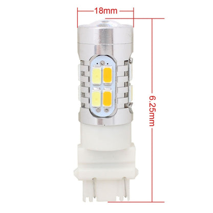 2PCS T25 10W 700LM Yellow + White Light Dual Wires 20-LED SMD 5630 Car Brake Light Lamp Bulb, Constant Current, DC 12-24V - In Car by buy2fix | Online Shopping UK | buy2fix