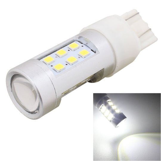 2 STÜCKE T20 4,2 W 630 LM Weißlicht Doppeldrähte 21 LED 2835 SMD Auto Bremslicht Tagfahrlicht Glühbirne, DC 12 V