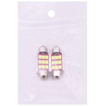 2 PCS 36mm 3.0W 180LM White Light 9 LED SMD 2835 CANBUS License Plate Reading Lights Car Light Bulb - Dome Lights by buy2fix | Online Shopping UK | buy2fix