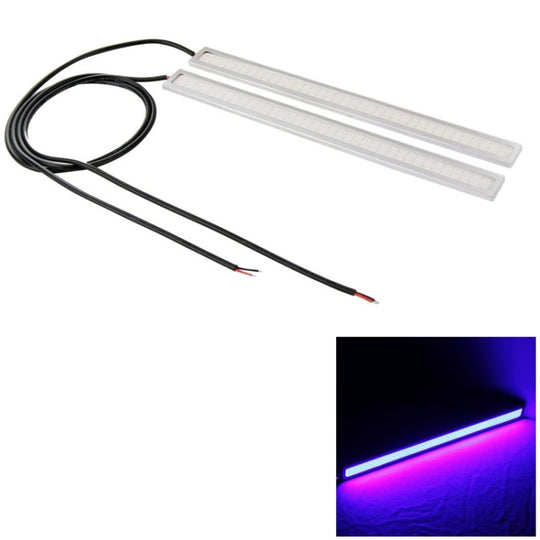2 pièces 6W * 2 DRL LED barre de lumière bleue source de lumière de voiture feux de jour étanches, DC 12V
