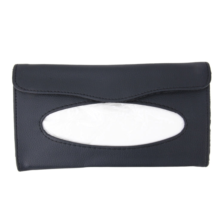 Elegant PU Leather Car Sun Visor Tissue Paper Holder Dispenser Box - Tissue Boxes by buy2fix | Online Shopping UK | buy2fix