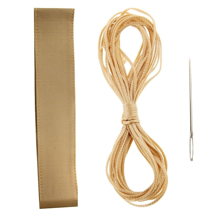 PU Leather Steering Wheel Cover With Needle and Thread, Size: 54x10.5cm (Beige) by buy2fix